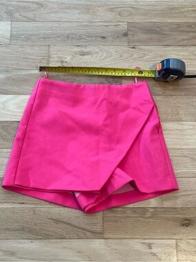 Zara Hot Pink Skort with Wrap-Front